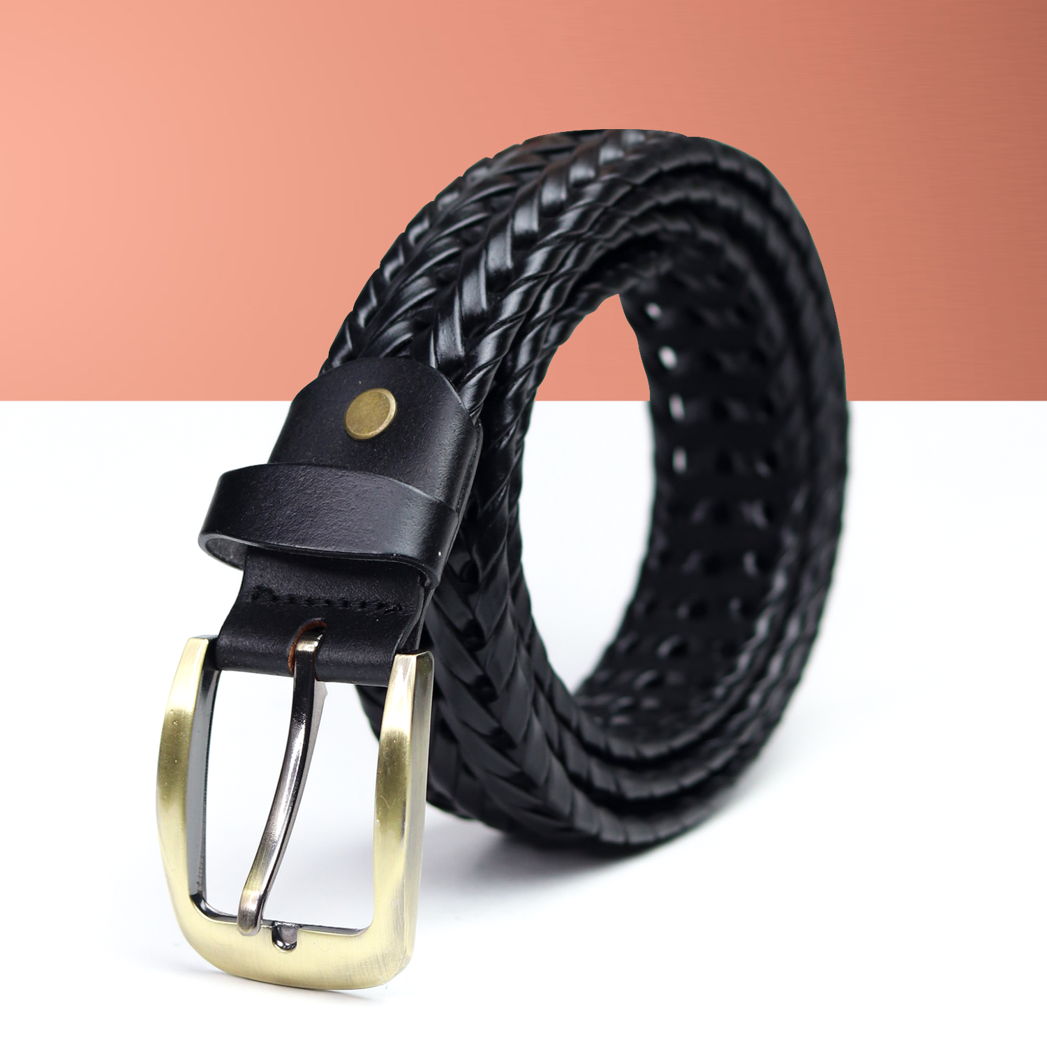 Woven Braided Casual Belt for Men