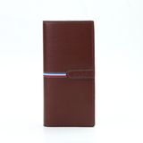 Brown Leather Standard Long Wallet for Men