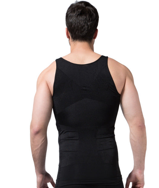 Multifunctional Fitness Tummy Men's Vest slimming Tight Short