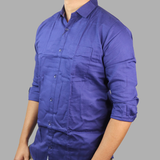 Solid Color Cotton Casual Full Shirt