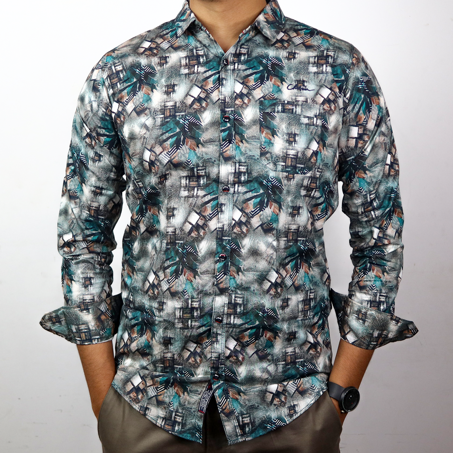 Printed Full Sleeve Casual Shirt for Men – Care Me