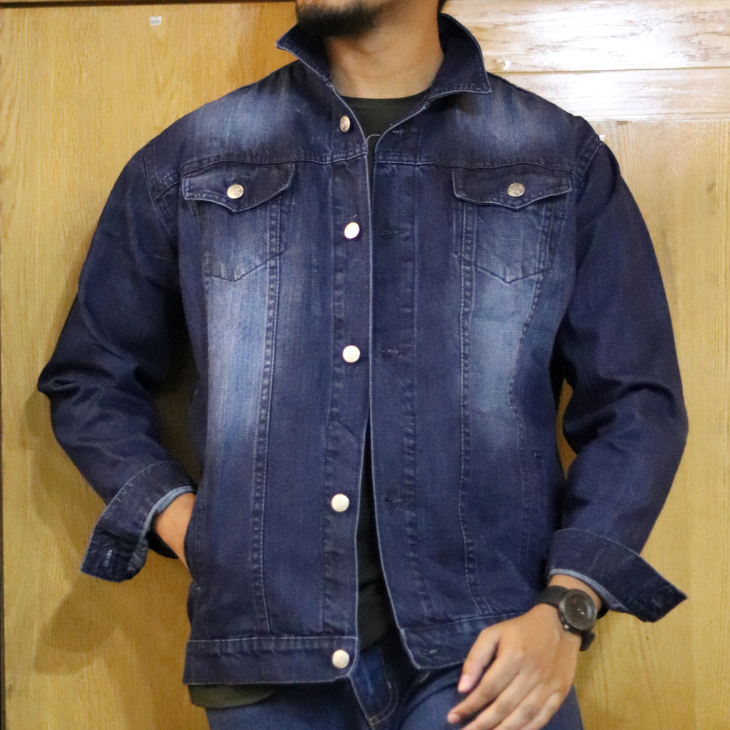 Plus Size Brushed Denim Jacket