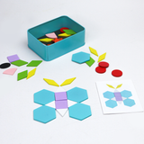 45 Pcs Polygonal Tangram Puzzle Wooden Toys