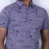 FREEZE Floral Printed Polo T Shirt