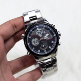 JEFX Multifunctional Large Dial Stainless Steel Watch with Box
