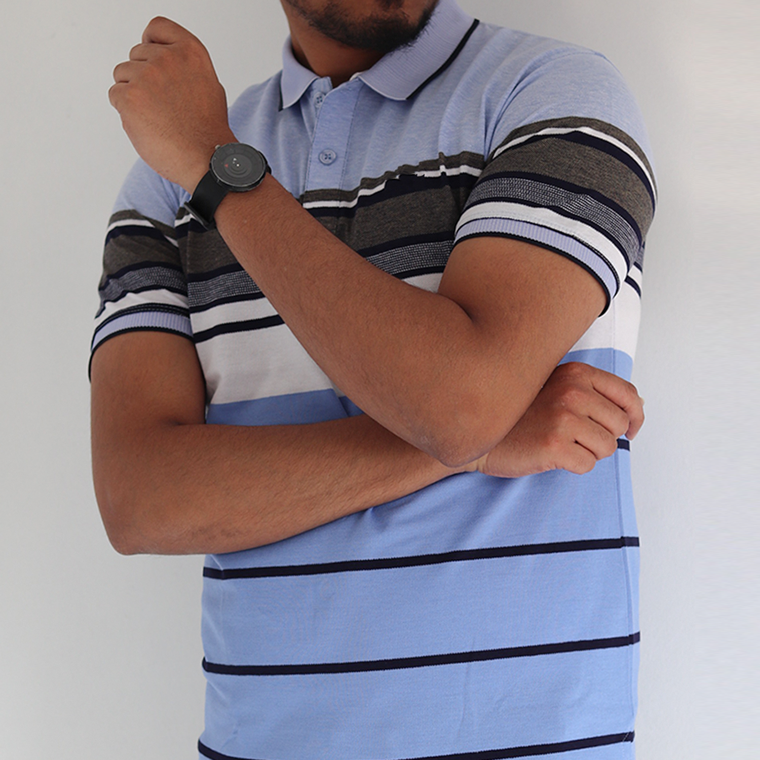 Stylish Spread Collar Polo T-shirt for Men