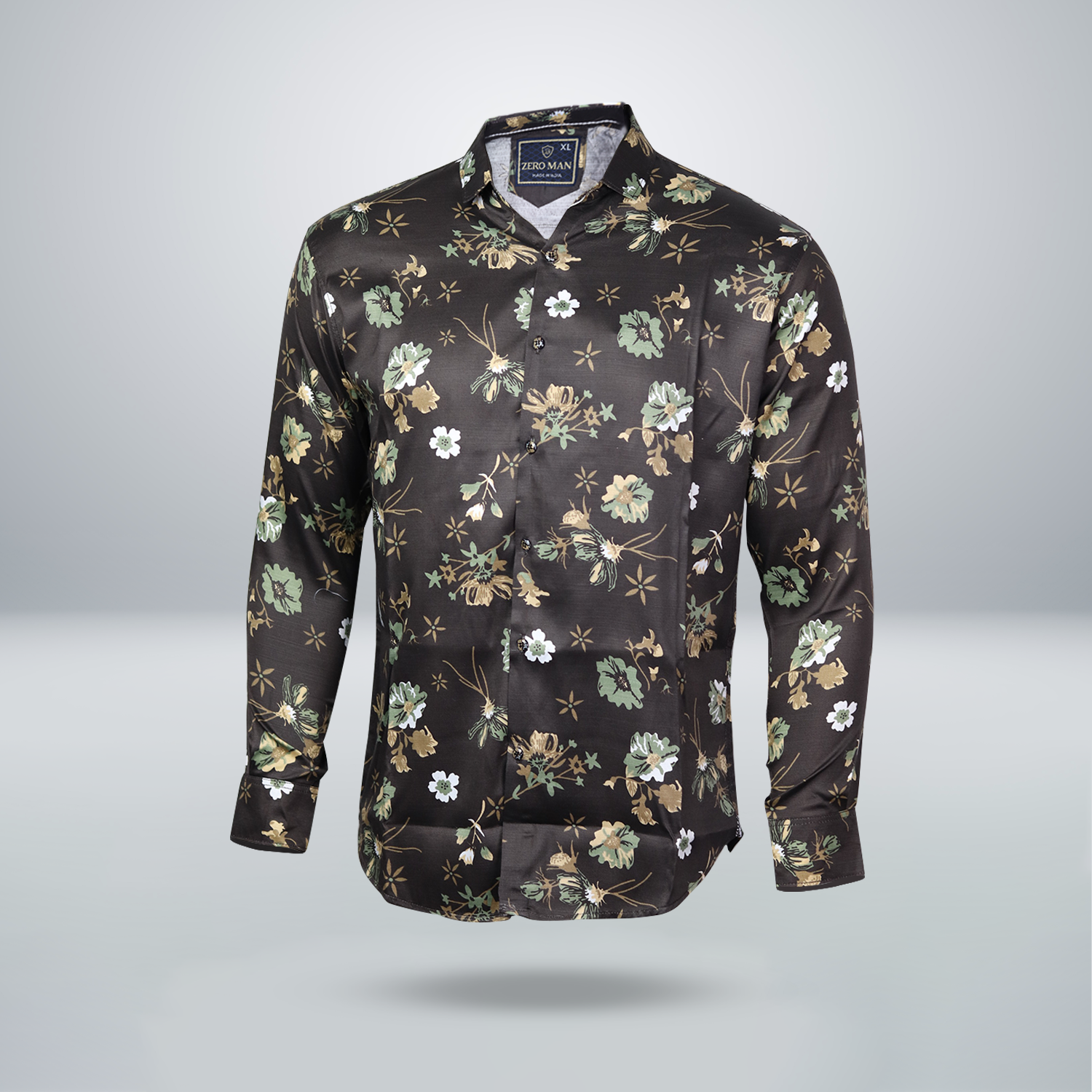 Floral Print Men's Casual Full Shirt