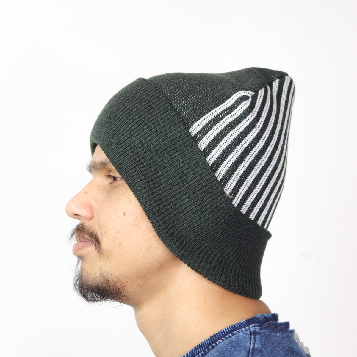 Warm Thick Stripped Design Beanie