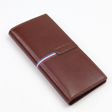 Brown Leather Standard Long Wallet for Men