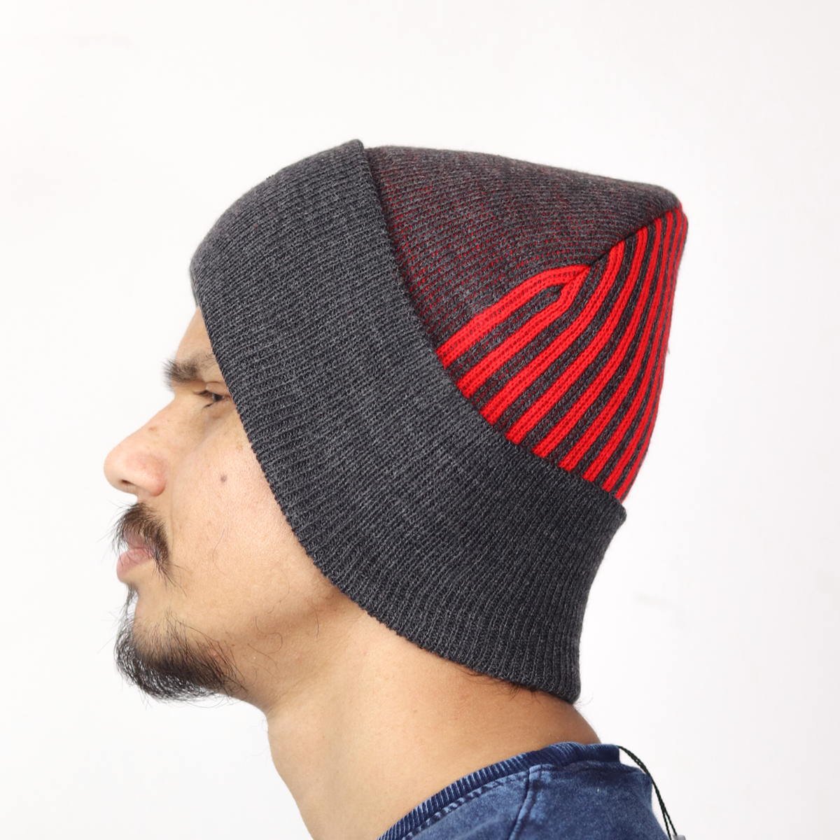 Warm Thick Stripped Design Beanie
