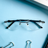Ultralight Titanium Rimless Optical Glass for Men