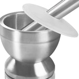 Stainless Steel Spice Grinder Mortar and Pestle with Lid