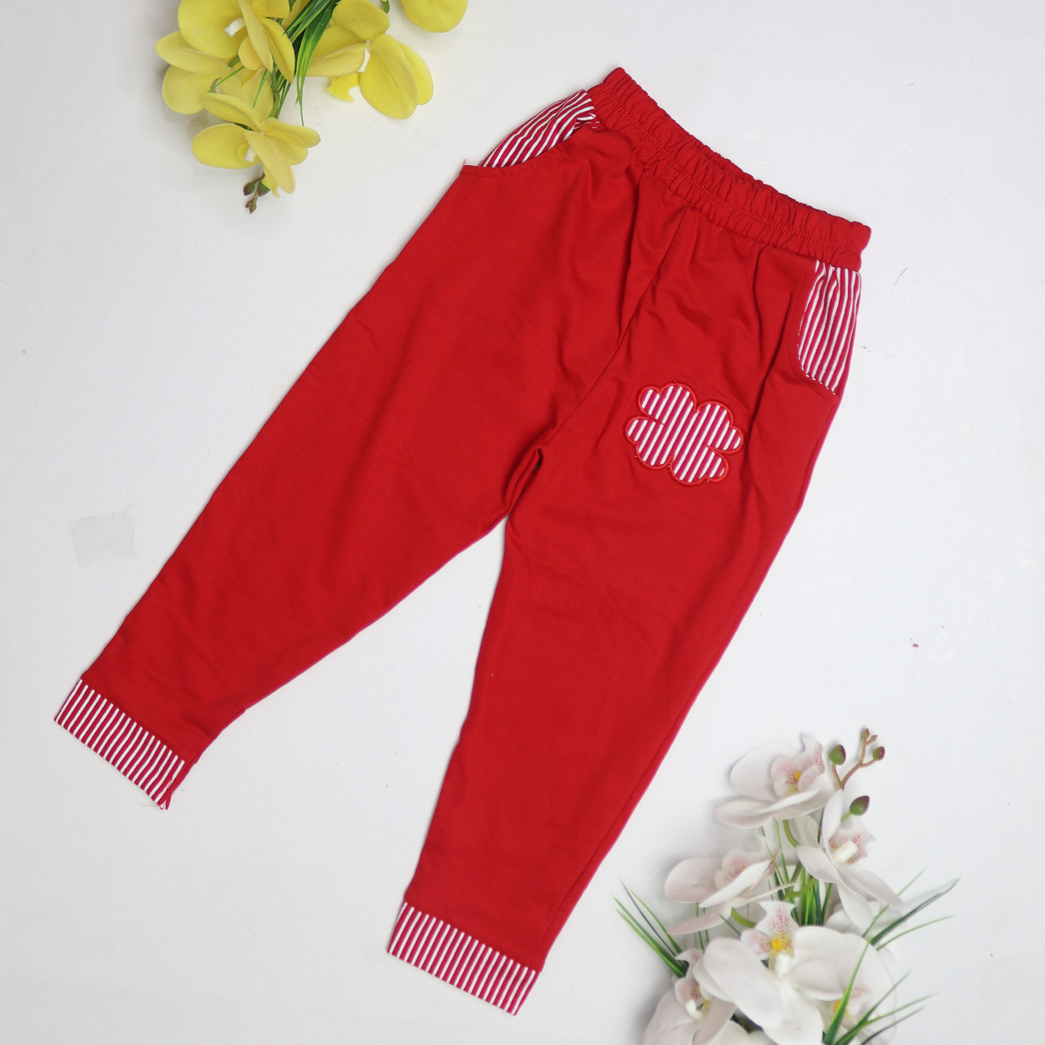 Soft Flower Design Trouser for Girls