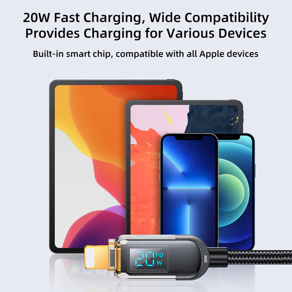 Joyroom S-CL020A4 20W Fast Charging Digital Display Type-C to Lightning Cable