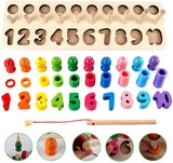Wooden Puzzling & Fishing Toy