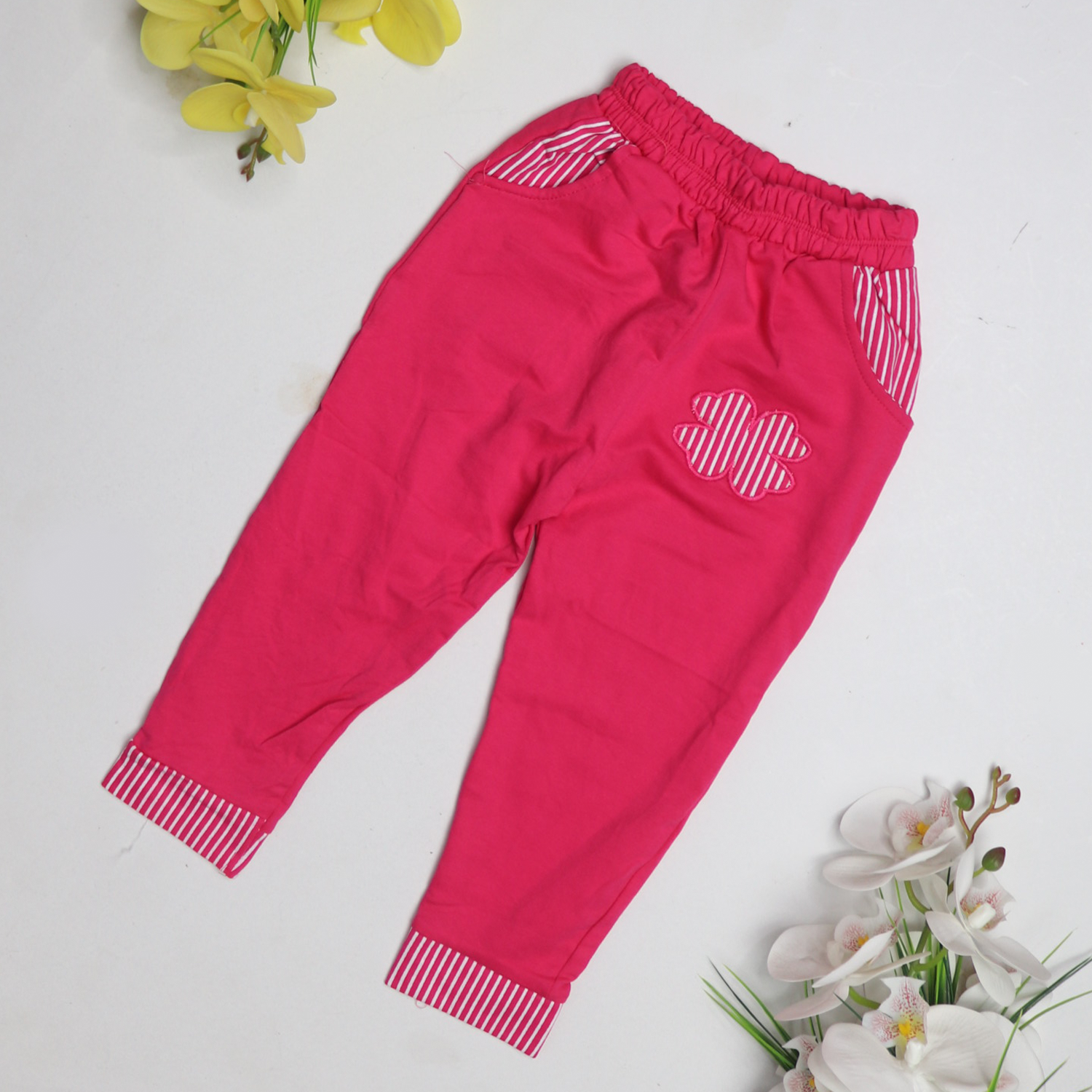 Soft Flower Design Trouser for Girls