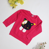Kid's Warm Cat Design Sweatshirt