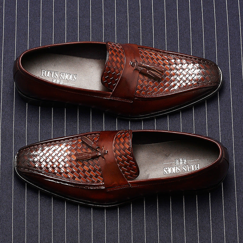 Men's Woven Tassel British leather Formal Shoe