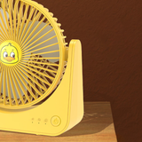 Cute Duck Design Wind Folding Rechargeable Desk Fan