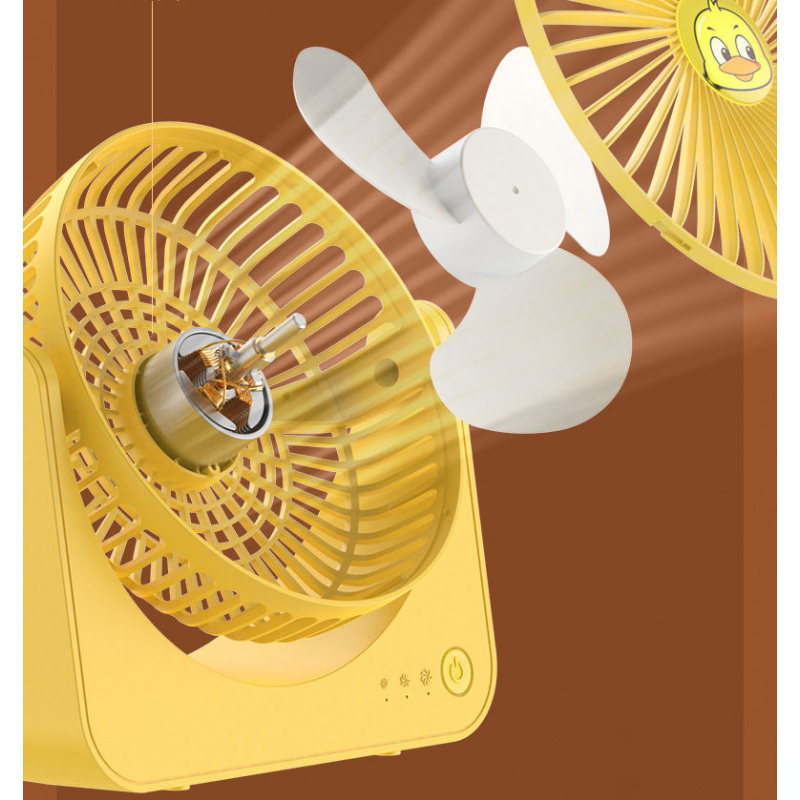 Cute Duck Design Wind Folding Rechargeable Desk Fan