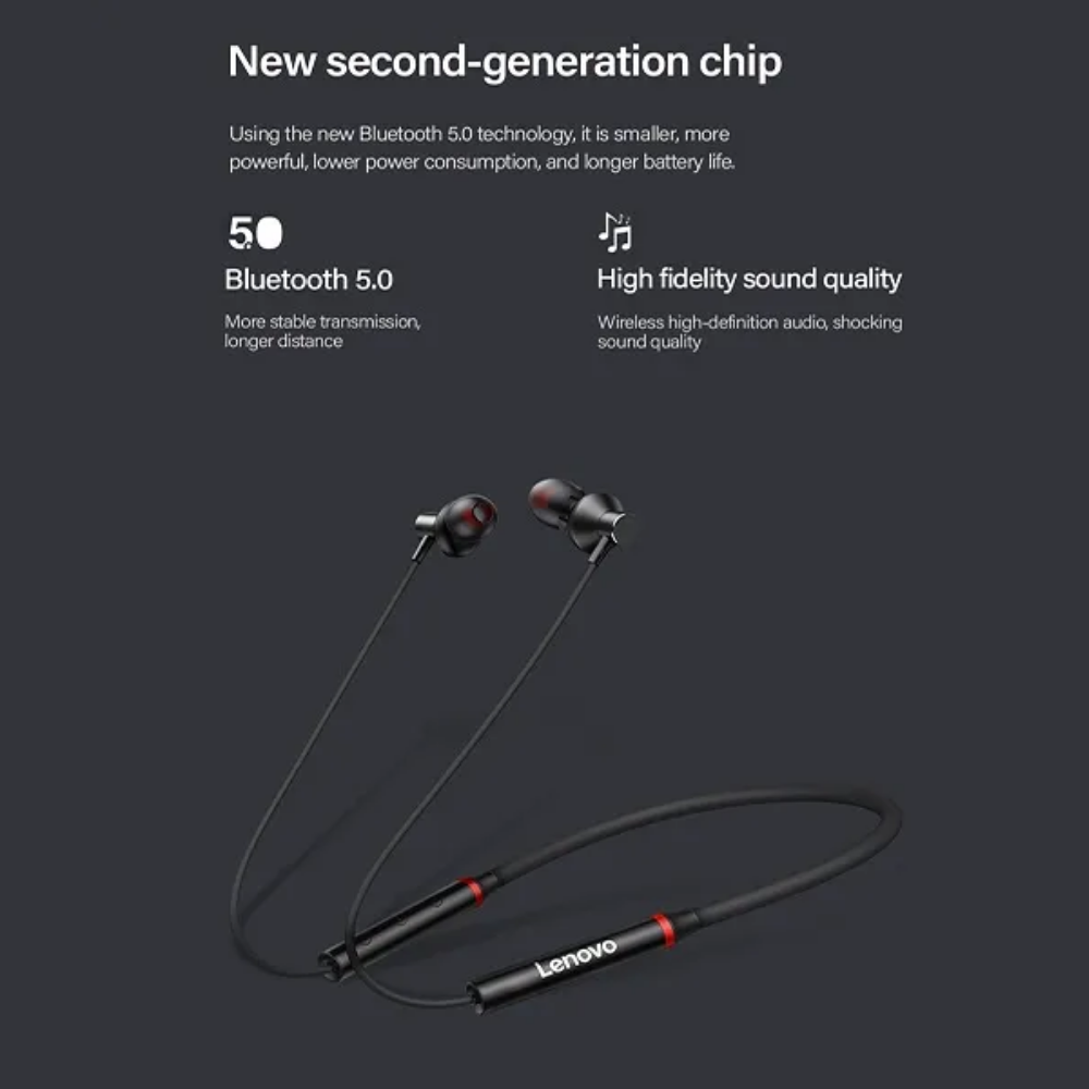 Lenovo HE05X Bluetooth Neckband Headphone