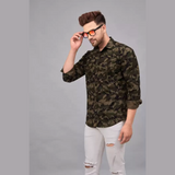 LOUIS MONARCH Men Military Camouflage Casual Full Shirt