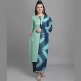 Women Cotton Blend Kurta Pyjama & Dupatta Set