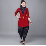 Women Dhoti & Kurta Set Rayon