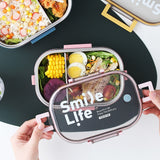 Dual Compartment Stainless Steel Insulated Lunch Box