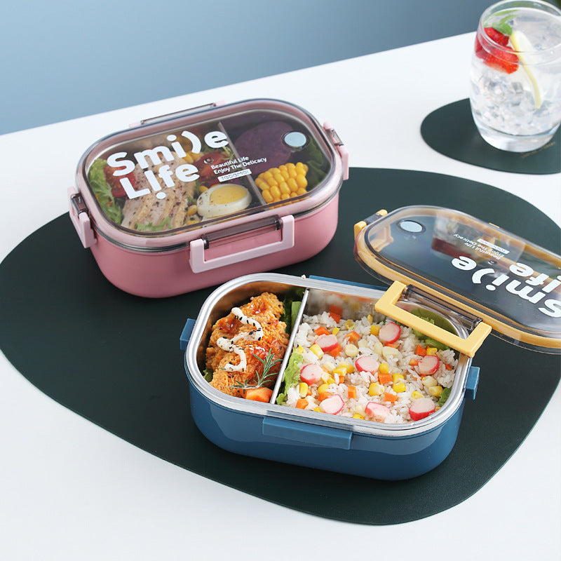 Dual Compartment Stainless Steel Insulated Lunch Box