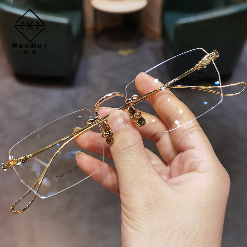 Rimless Ultra-light Metal Frame Optical Glass