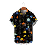 3D Print Men's Summer Short-sleeved Loose Shirt
