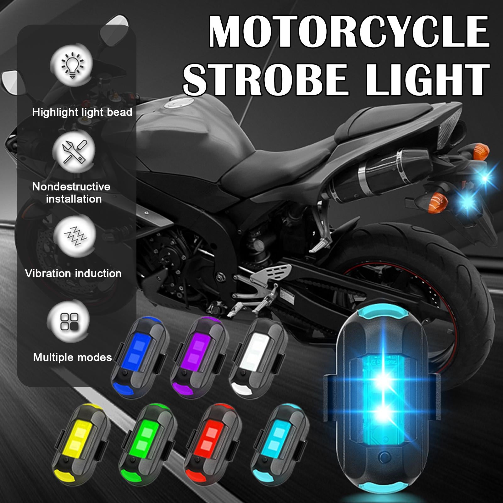 7 Colors LED Strobe Light For Car Bike