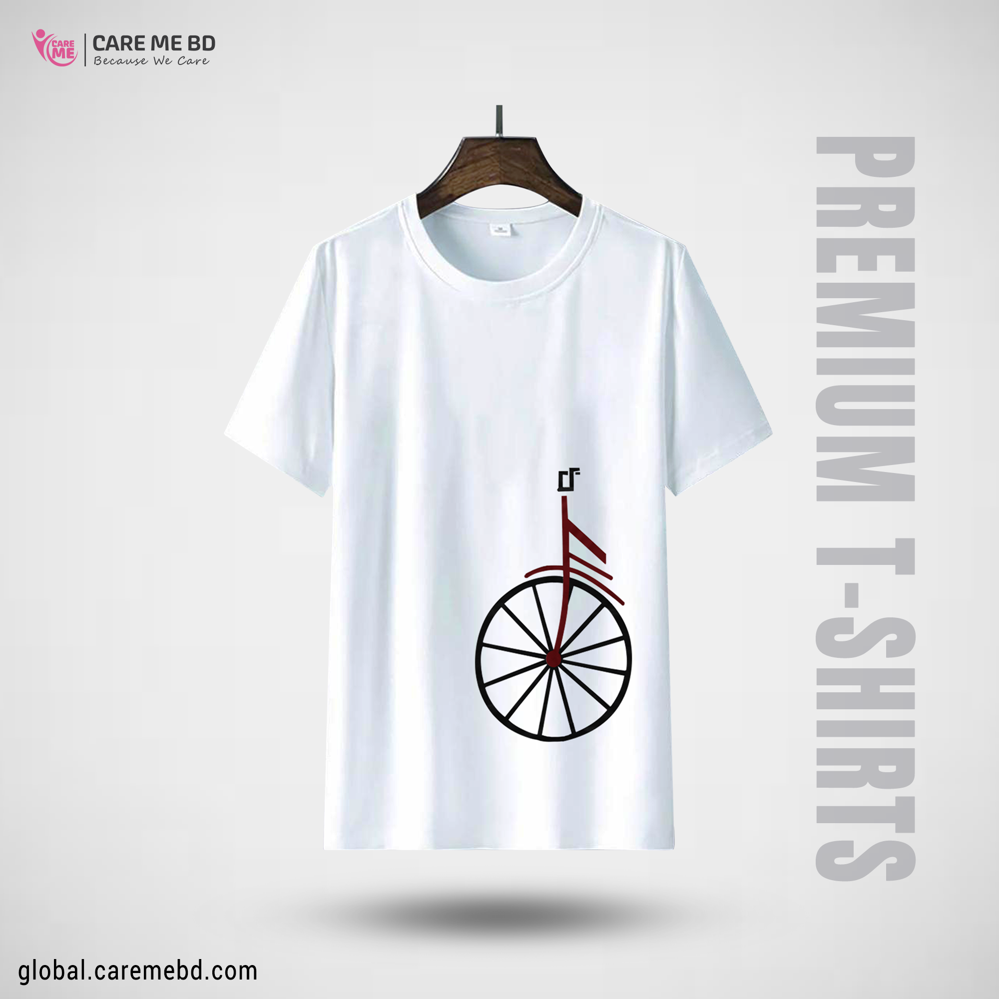 Wheel Pattern Comfortable Summer T-shirt for Men