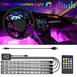 Car Interior RGB LED Strip Light ( Set of 4)