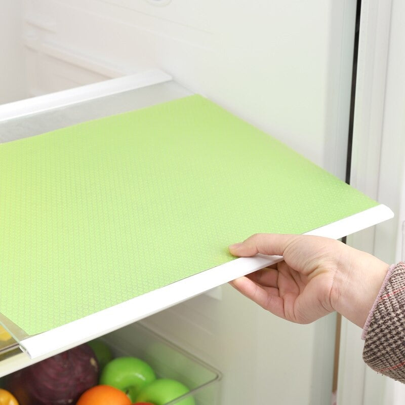 4X Refrigerator Mats Anti Slip Fridge Liner Silicone Kitchen
