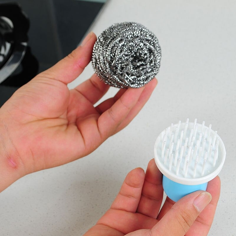 Cleaning Steel Wire Ball Brush with Handle