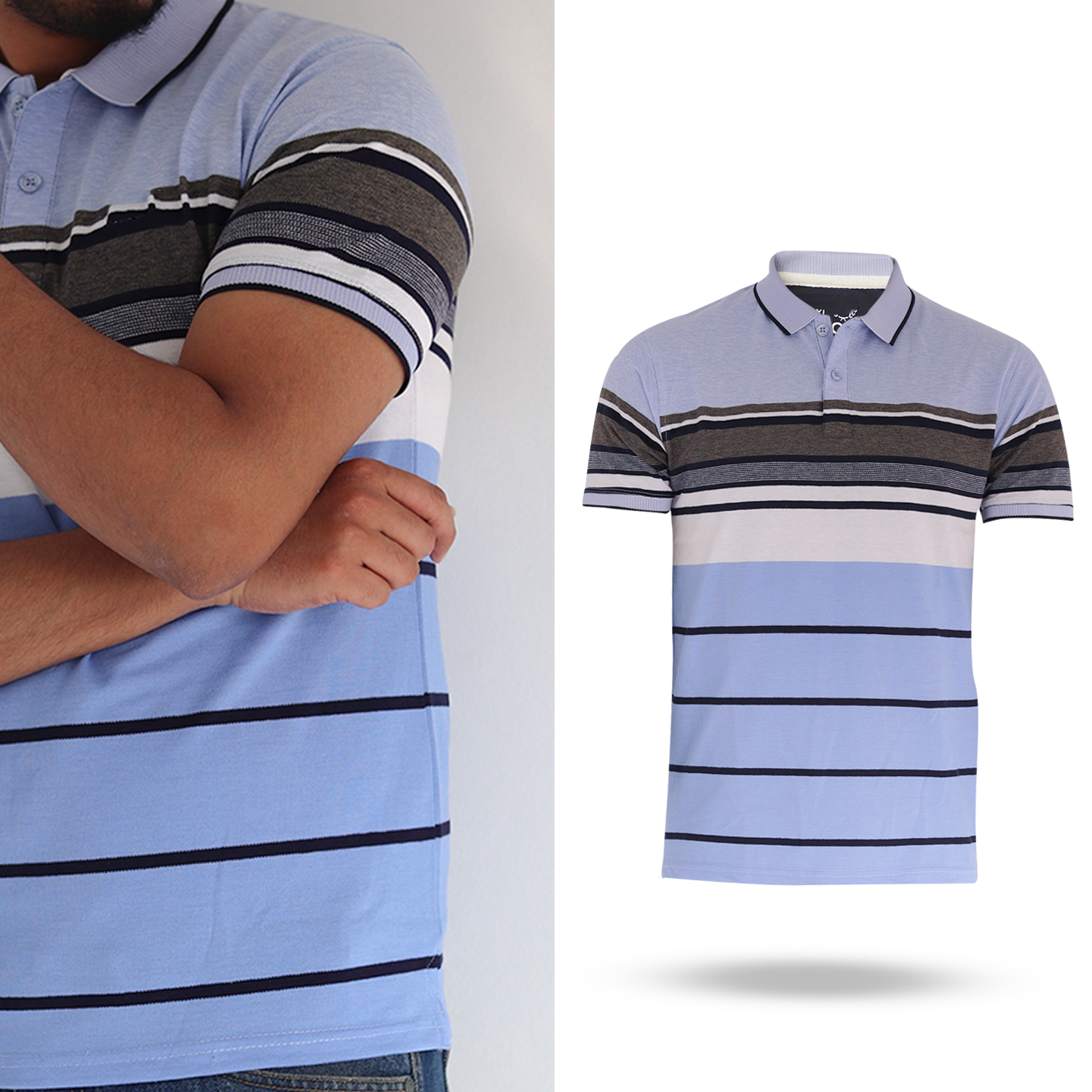 Stylish Spread Collar Polo T-shirt for Men