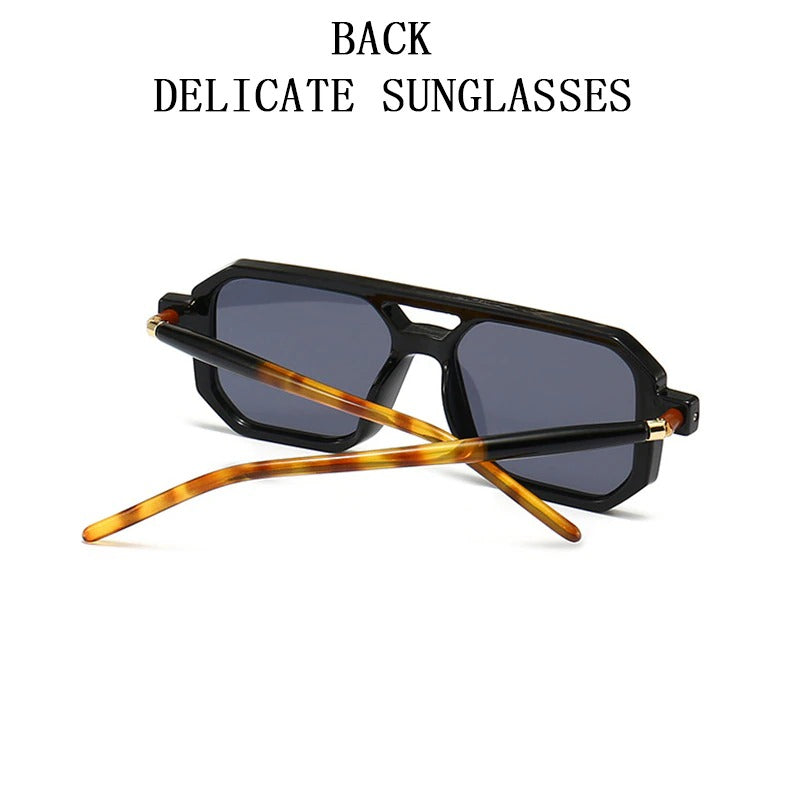 Extra Slim Metal Full Rimless Lens Retro Square Wholesale Sunglasses 60mm