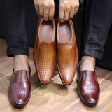 Men's Embossed Leather Formal Shoes