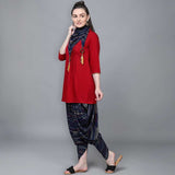 Women Dhoti & Kurta Set Rayon