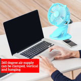 3 Speed Adjustable Mini Clamp Desk Fan