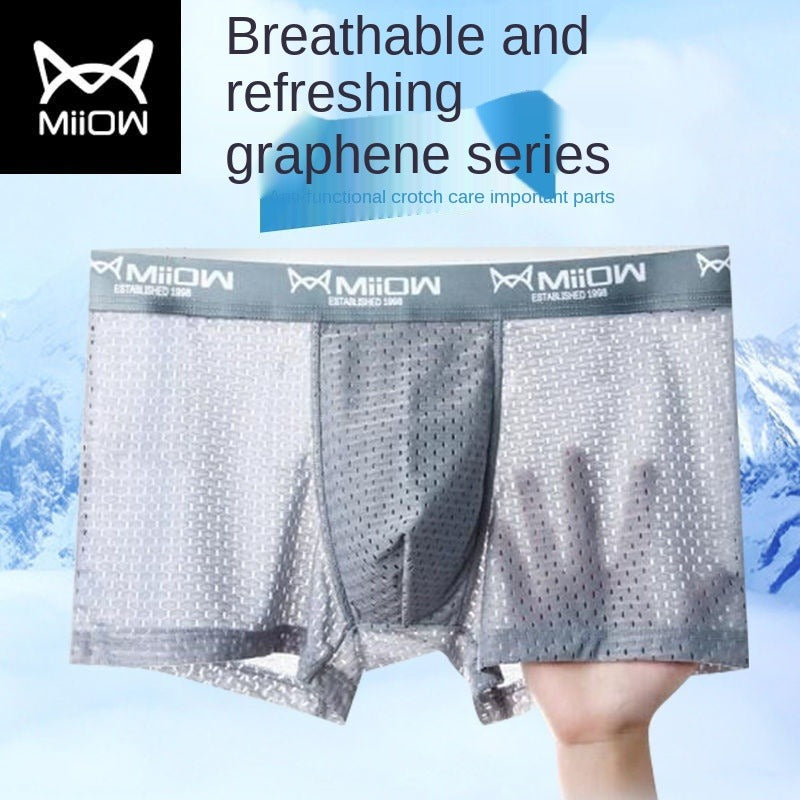 MiiOW Breathable Antibacterial Ice Silk Boxer (Set of 3)