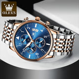 OLEVS Multifunctional Luminous Waterproof Stainless Steel Watch