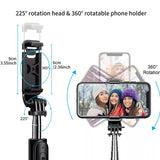 Wireless Tripod Selfie Stick with Light