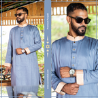 Light Gray Solid Color Premium Panjabi