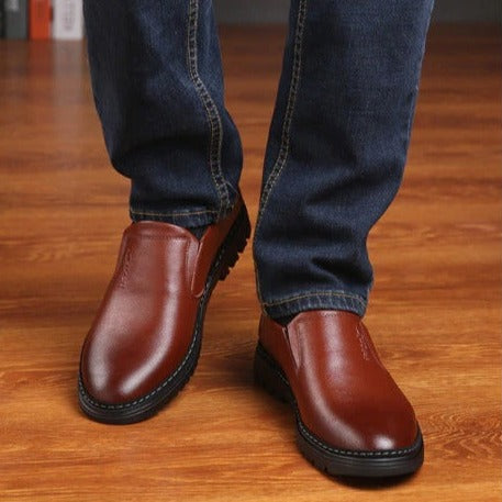 Men Genuine Leather Slip-On Soft Casual Shoes